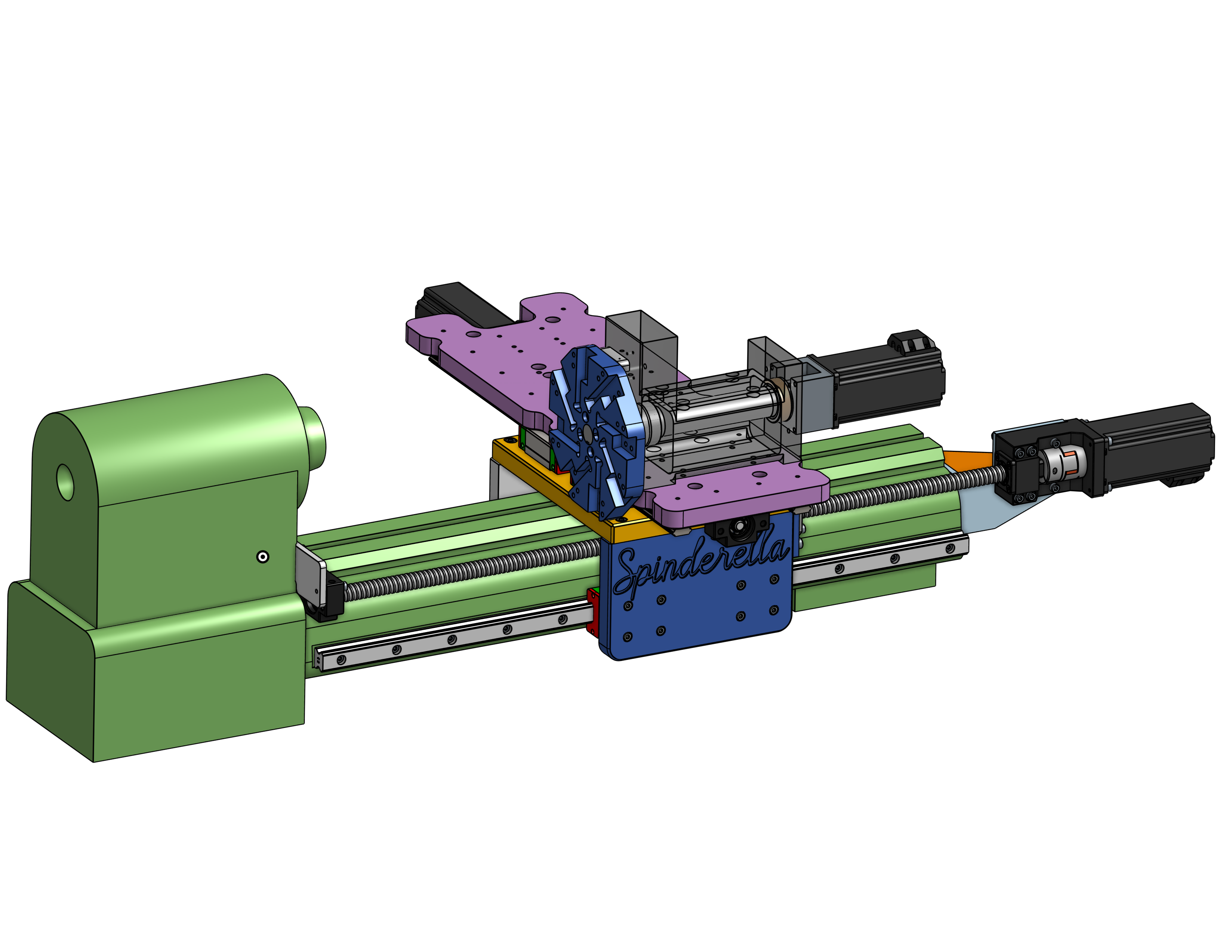 X-Z carriage CAD with tool changer installed