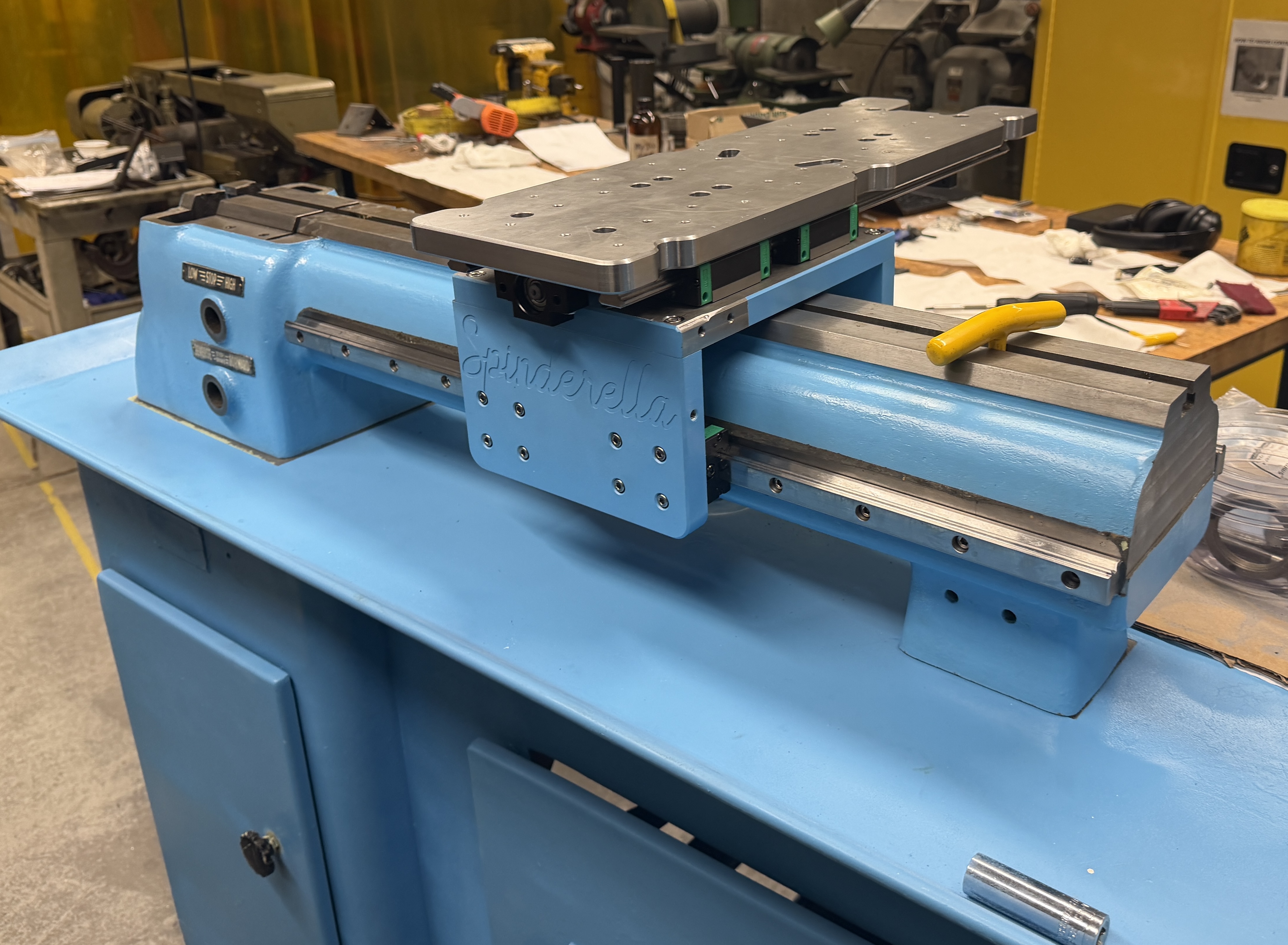 Partial assembly on the lathe
